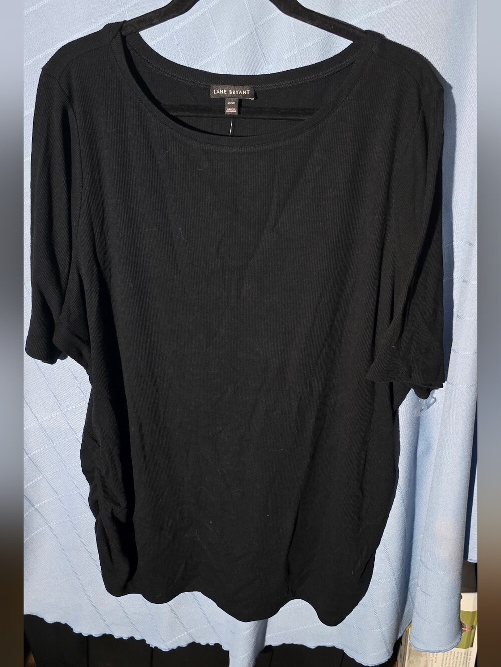 Lane Bryant Black Short Sleeve Scoop Neck Tee